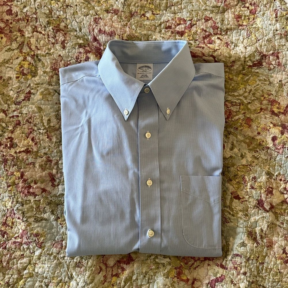 Men’s Dress Shirt - Blue Checked